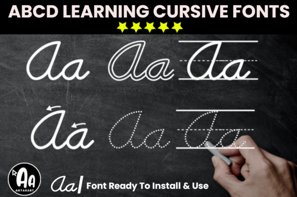 Abcd Cursive Handwriting Tracing Bundle: A Premium Script Font for Web Design