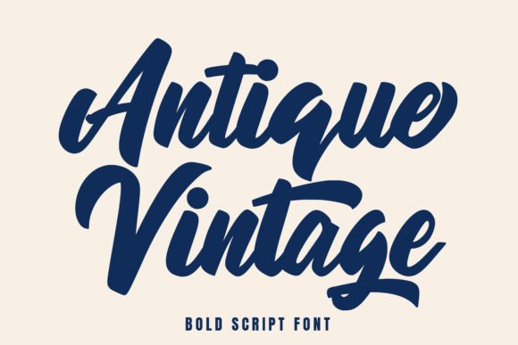 Antique Vintage: A Bold Script Typeface for Authentic Branding