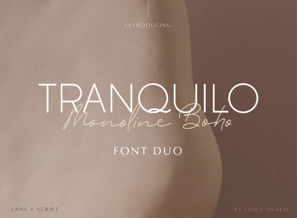Tranquilo Monoline Boho: A Modern Typeface for Elegant Web Design