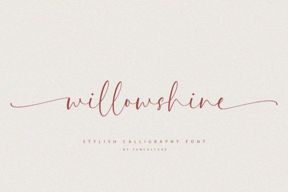 Willowshine: A Modern Script Font for Editorial Design and Branding